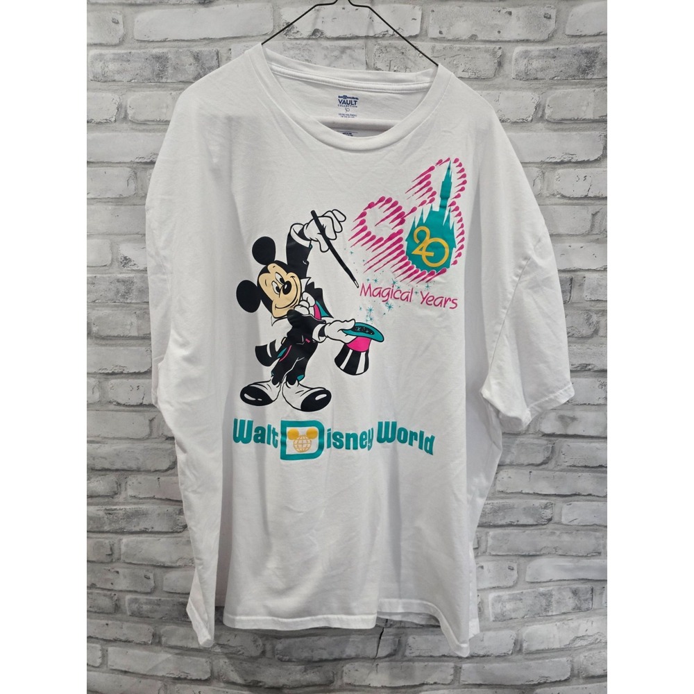 Walt Disney‎ World Sz 2XL Mickey Mouse Vault Retro T-Shirt 50th Anniversary